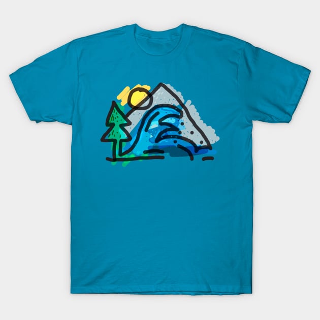 The Waves T-Shirt by martinussumbaji